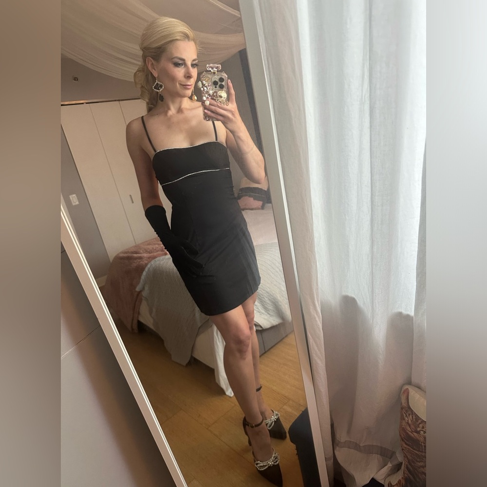 Adorable and sexy H&M rhinestone diamanté little black dress LBD ✨